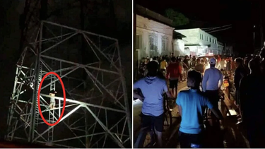 cubano sube a una torre de etecsa en medio de un apagon para protestar contra la dictadura