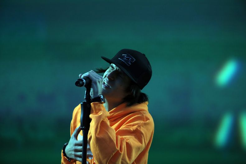 ARCHIVO - El cantante Danny Ocean se presenta durante el festival de reggaetón Coca-Cola Flow Fest en la Ciudad de México, el sábado 23 de noviembre de 2019. (Foto AP/Ginnette Riquelme, archivo)