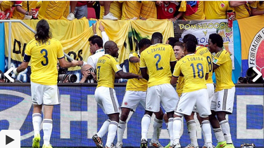 americateve | Colombia puso un pie en los octavos de final de la Copa del Mundo al derrotar el jueves 2-1 a Costa de Marfil con goles de James Rodríguez y Juan Quintero.