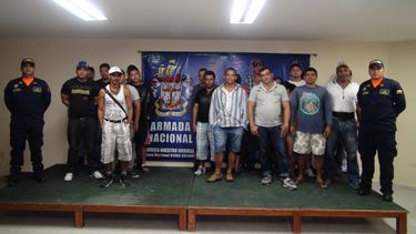 Cubanos interceptados el año pasado en el Golfo de Urabá, en Colombia, en la frontera con Panamá.