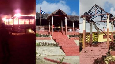 prenden fuego a restaurante de holguin en protesta por apagones: mientras mas apagones mas candela