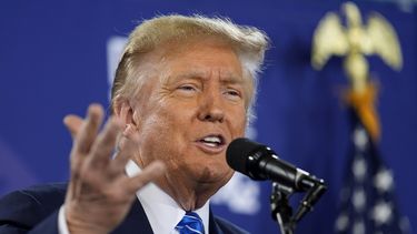 El expresidente estadounidense Donald Trump en un evento de campaña el 27 de enero de 2024 en Las Vegas.. (Foto AP /John Locher)