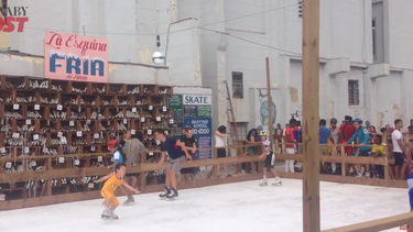 ¡por primera vez! pista de patinaje sobre hielo en la habana