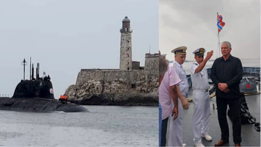 el dictador diaz-canel visita el submarino nuclear ruso en la bahia de la habana