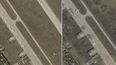 Esta combinación de imágenes satelitales de Planet Labs PBC muestra en el lado izquierdo la Base Aérea Belaya ubicada en la región de Irkutsk, en el este de Siberia, Rusia, el 17 de mayo de 2025, y en el lado derecho muestra los daños en la base días después de un ataque con drones de Ucrania, el miércoles 4 de junio de 2025. (Planet Labs PBC vía AP)