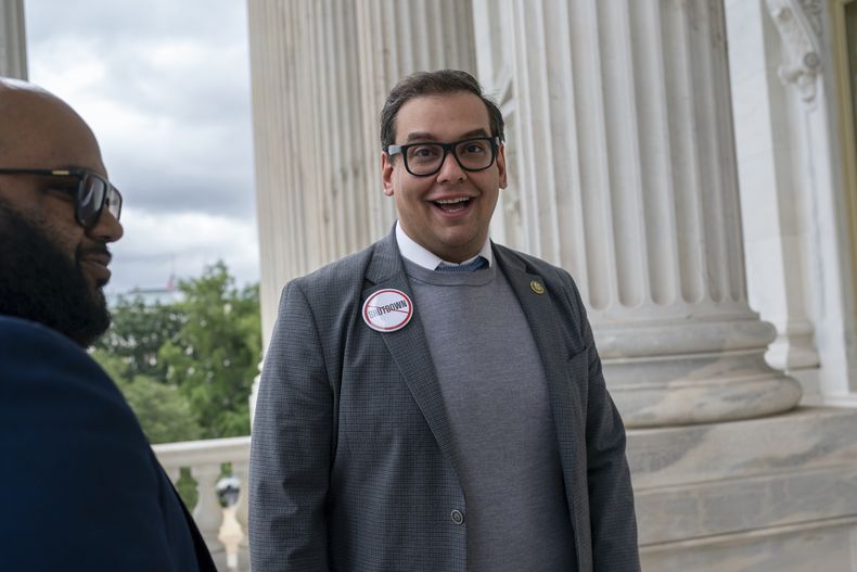 El representante republicano por Nueva York George Santos en Washington, el 29 de septiembre de 2023.. (Foto AP/J. Scott Applewhite)