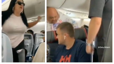 mujer le tira una laptop por la cabeza a su novio por mirar a otra mujer en un vuelo miami-los angeles