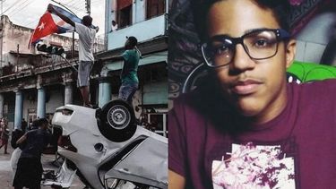 en espana joven que protagonizo iconica foto de las protestas del 11 de julio en cuba