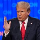El precandidato presidencial republicano, el expresidente Donald Trump, habla durante un debate con Joe Biden organizado por CNN, el jueves 27 de junio de 2024, en Atlanta. (AP Foto/Gerald Herbert)