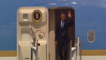 obama llego a miami