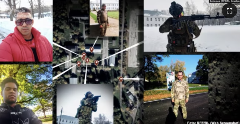 Fotos de publicaciones en redes sociales vinculadas a lugares cercanos a una unidad militar en Tula, Rusia