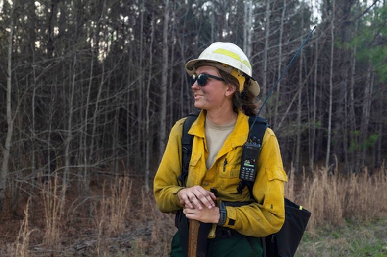 Sydney Watson en el evento North Carolina WRTEX cerca de Singletary Lake, Carolina del Norte, el 27 de febrero del 2023. Foto cortesía de Holly Tuckett. (Holly Tuckett via AP)