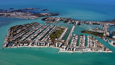 Vista aérea de Key Colony Beach, lugar donde tocaron tierra los balseros cubanos