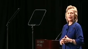 Hillary Clinton visita la Universidad de Miami.