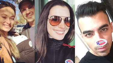 las selfies de las celebridades tras votar en los eeuu