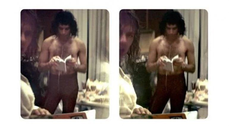 Freddie con Roger Taylor, en Tokio, en 1975 (BM)