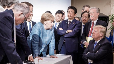 cumbre del g7:  trump afirmo que  estados unidos no sera la alcancia del mundo