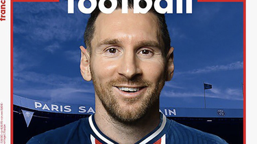 messi vestido con la camiseta del psg: la portada de france football que alimenta los rumores de su traspaso