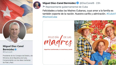diaz canel felicita a las madres cubanas en twitter y se lo comen vivo en las redes