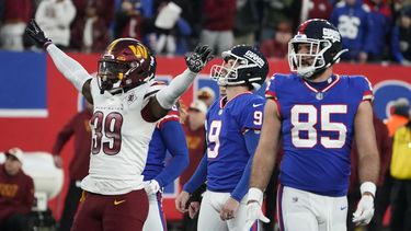 Giants y Commanders empatan al quedar corta patada de Gano