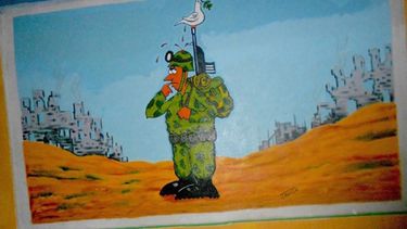 Nuevo mural de caricaturas en la terminal intermunicipal de la ciudad de Santa Clara.