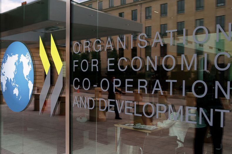 La sede de la Organización para la Cooperación y el Desarrollo Económicos, en París, el 7 de junio del 2017. (AP foto/Francois Mori)