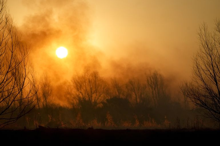 Incendios en humedal argentino causan grandes humaredas