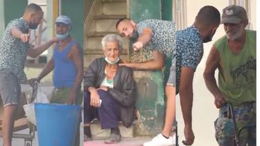 video viral: youtuber cubano sorprende a ancianos en la habana regalandole mil pesos cubanos