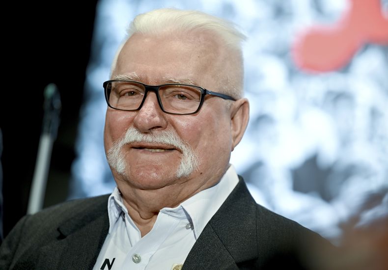 El expresidente polaco Lech Walesa en un evento en Berlín el 26 de septiembre de 2022. (Britta Pedersen/dpa via AP)