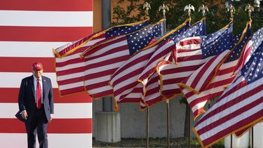 El presidente de Estados Unidos, Donald Trump, llega para hablar en un mitin en los terrenos de la Feria Estatal de Iowa, el jueves 3 de julio de 2025, en Des Moines, Iowa. (AP Photo/Charlie Neibergall)