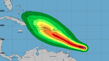 se intensifica la tormenta tropical dorian y podria convertirse en huracan el jueves