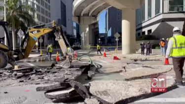 tuberia rota deja a residentes del downtown de miami sin agua