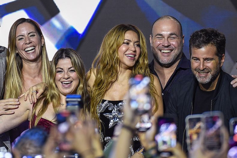 Shakira en la fiesta de lanzamiento de su álbum Las mujeres ya no lloran, la madrugada del viernes 22 de marzo de 2024, en Hollywood, Florida. (Foto AP/Michael Laughlin)