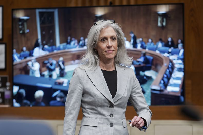 Susan Monarez, entonces nominada por el presidente Donald Trump para ser directora de los Centros para el Control y la Prevención de Enfermedades, en el Capitolio en Washington el 25 de junio del 2025. (AP foto/J. Scott Applewhite)