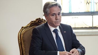 El secretario de Estado de Estados Unidos, Antony Blinken, se reúne con el presidente egipcio Abdel Fattah El-Sisi en el Palacio Al-Ittihadiya, el domingo 15 de octubre de 2023, en El Cairo. (Foto AP/Jacquelyn Martin, foto compartida)