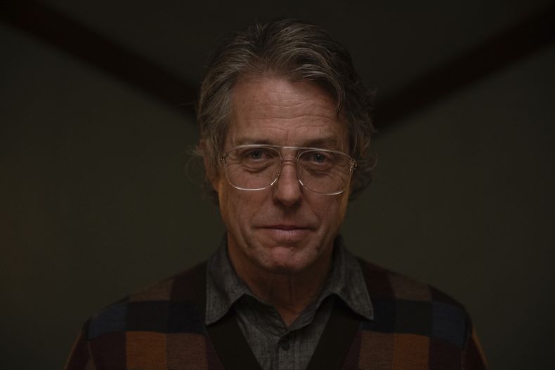 En esta imagen proporcionada por A24, Hugh Grant en una escena de Heretic. (Kimberley French/A24 vía AP)