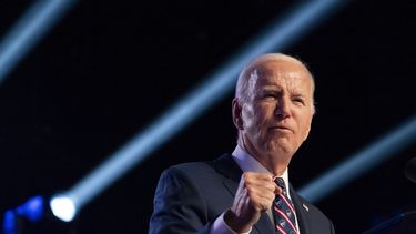 El presidente Joe Biden durante un evento de campaña en Blue Pell, Pensilvania, el viernes 5 de enero de 2024. (AP Foto/Stephanie Scarbrough)