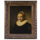 En esta foto sin fecha, proporcionada por Thomaston Place Auction Galleries, aparece la pintura del siglo XVII titulada Retrato de una joven, del artista holandés Rembrandt, vendida en una subasta por 1,4 millones de dólares el 24 de agosto de 2024 por Thomaston Place Auction Galleries en Thomaston, Maine. (Thomaston Place Auction Galleries vÍa AP)