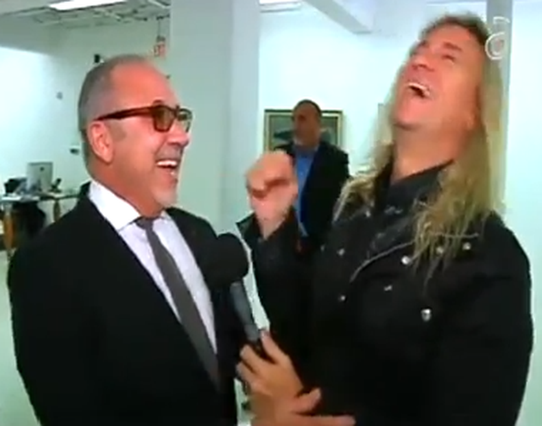 Dos grandes artistas Gloria y Emilio Estefan con Javier Ceriani en el Art Basel