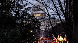 La cúpula del Capitolio federal desde la Casa Blanca, el viernes 1 de marzo de 2024, en Washington. (AP Foto/Andrew Harnik)