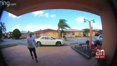 queda captado en camara robo de paquetes en hialeah
