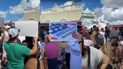 cientos de cubanos con i-220a protestan en miami para exigirle a la administracion biden su legalizacion en eeuu