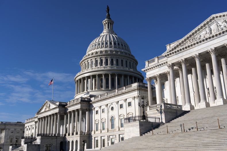 El Capitolio, el lunes 3 de marzo de 2025, en Washington. (AP Foto/Julia Demaree Nikhinson)