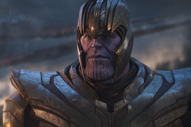 Esta imagen publicada por Marvel Studios muestra a Thanos, con la voz de Josh Brolin, en una escena de Avengers: Endgame. (Marvel Studios/Disney vía AP)