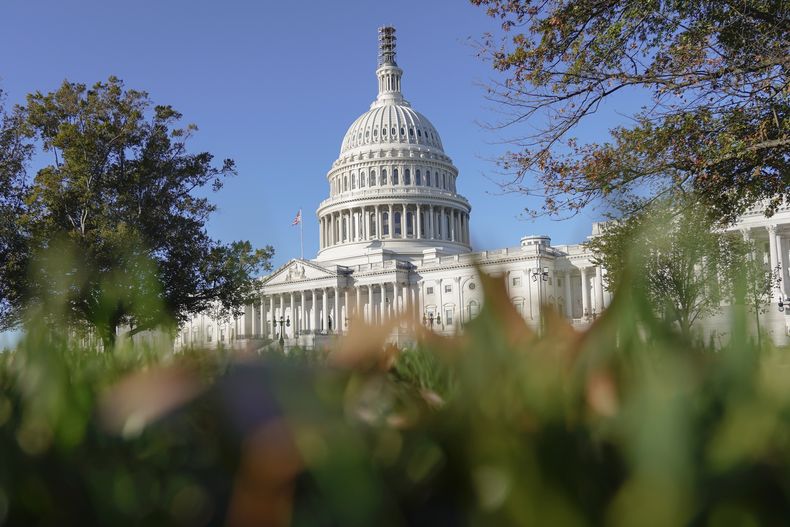 Foto del Capitolio estadounidense en Washington, tomada el 23 de octubre de 2023. (Foto AP/Mariam Zuhaib)