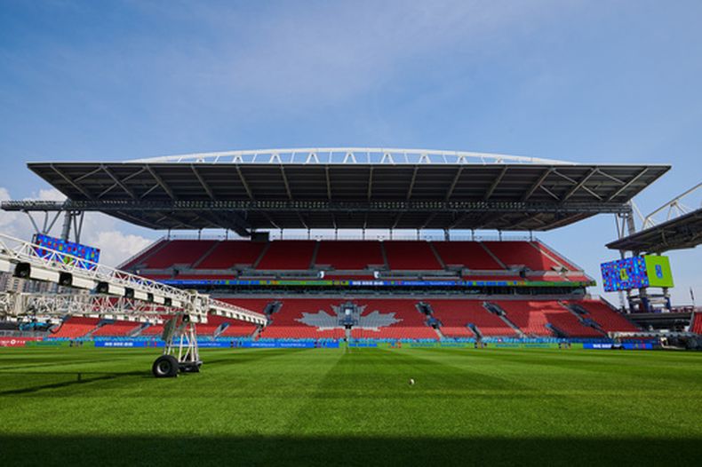 ARCHVO - El estadio BMO Field, sede de los partidos de Toronto en el Mundial, el 23 de septiembre de 2025. (Sammy Kogan/The Canadian Press vía AP)