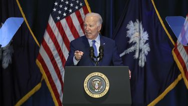 El presidente Joe Biden habla en la celebración First in the Nation realizada por el Partido Demócrata de Carolina del Sur en el State Fairgrounds, el sábado 27 de enero de 2024, en Columbia, Carolina del Sur. (AP Foto/Artie Walker Jr.)