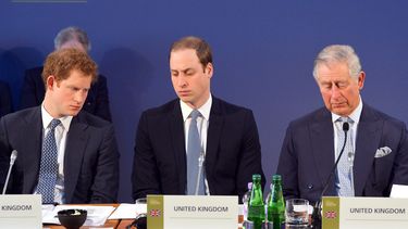 americateve | Tres miembros de la familia real brit&aacute;nica en esta foto (desde la izquierda): El pr&iacute;ncipe Enrique, el pr&iacute;ncipe Guillermo y el pr&iacute;ncipe Carlos (el padre de los dos primeros), escuchan los discursos de ll&iacute;deres mundiales d