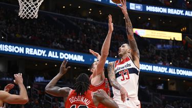 Con un triple de Kuzma al final, Wizards superan a Bulls