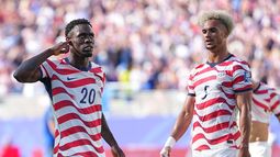 Folarin Balogun (20) celebra tras anotar el primer gol de Estados Unidos en el partido contra Bosnia en los 16vos de final del Mundial, el miércoles 1 de julio de 2026, en Santa Clara, California. (AP Foto/Julio Cortez) Folarin Balogun (20) celebra tras anotar el primer gol de Estados Unidos en el partido contra Bosnia en los 16vos de final del Mundial, el miércoles 1 de julio de 2026, en Santa Clara, California. (AP Foto/Julio Cortez)